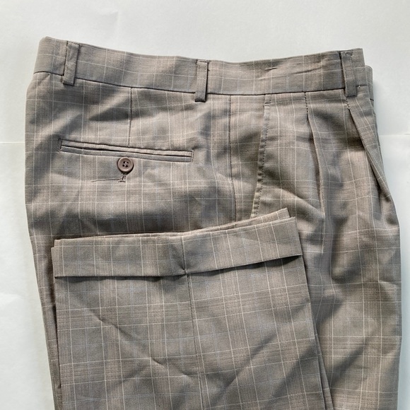 Bertucci Gray Windowpane Trouser 32W-30L - Picture 1 of 3
